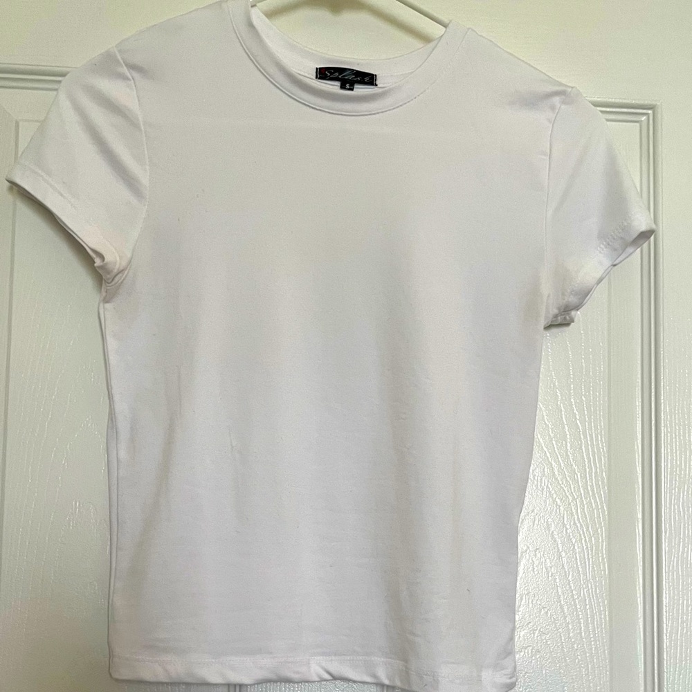 Small white crop top
